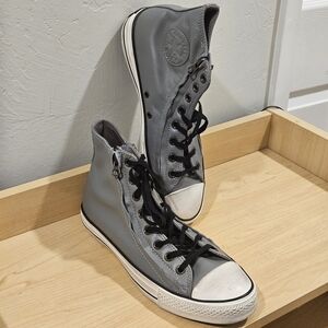 Converse Chuck Taylor All Star Double Zip Leather Hi | Gray | Men’s 9